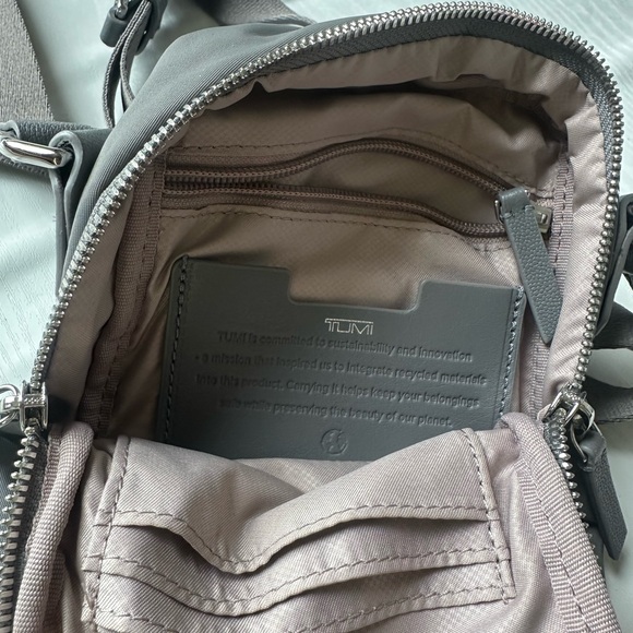 TUMI Persia Silver Crossbody Bag - Picture 8 of 9